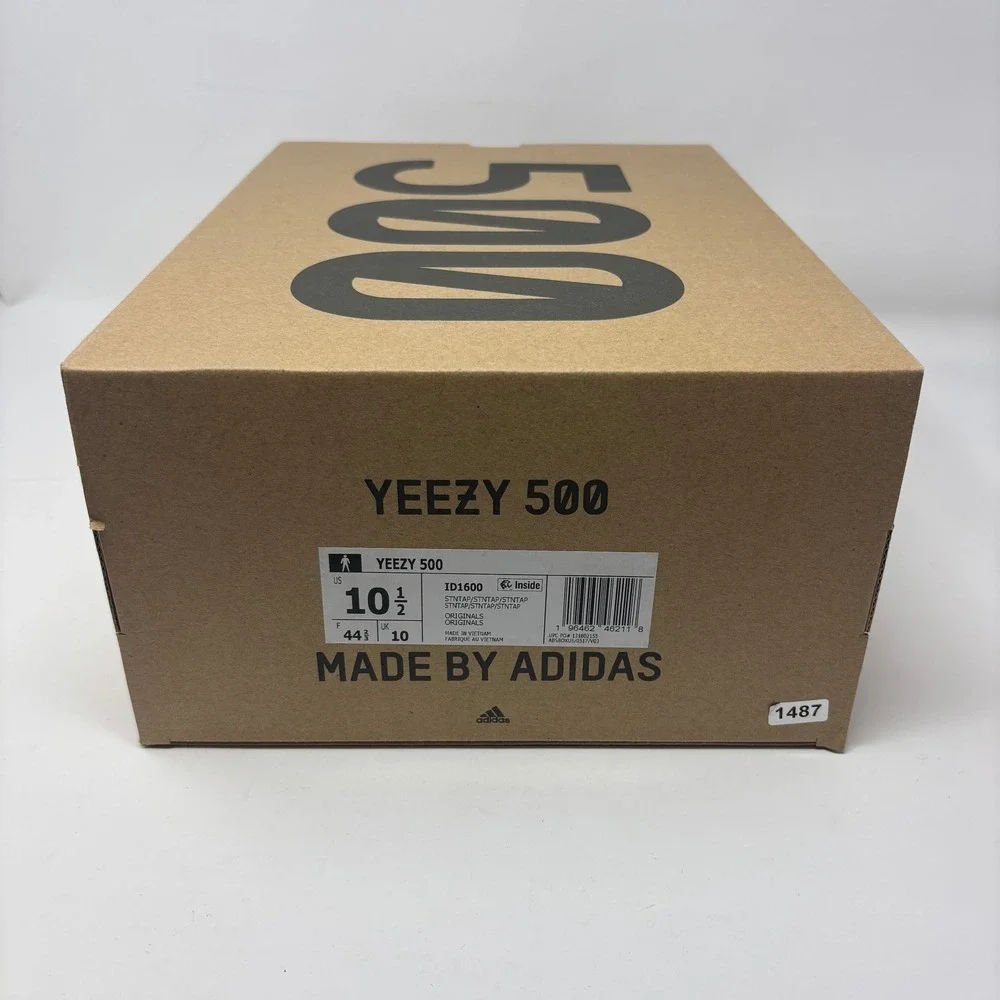 Adidas Yeezy 500 Stone Taupe Mens 10.5 Low Top Sneakers Gum Sole ID1600 NIB Read